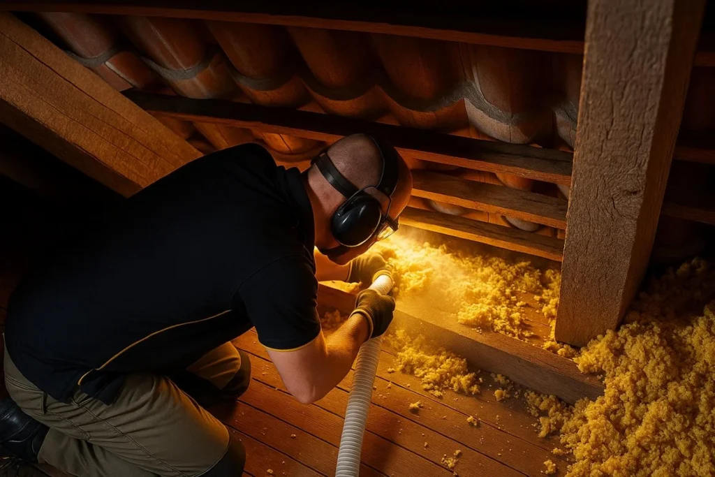 Einblasdämmung entfernen